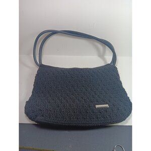 Minicci Black Purse Shoulder Bag Medium Woven with Handles